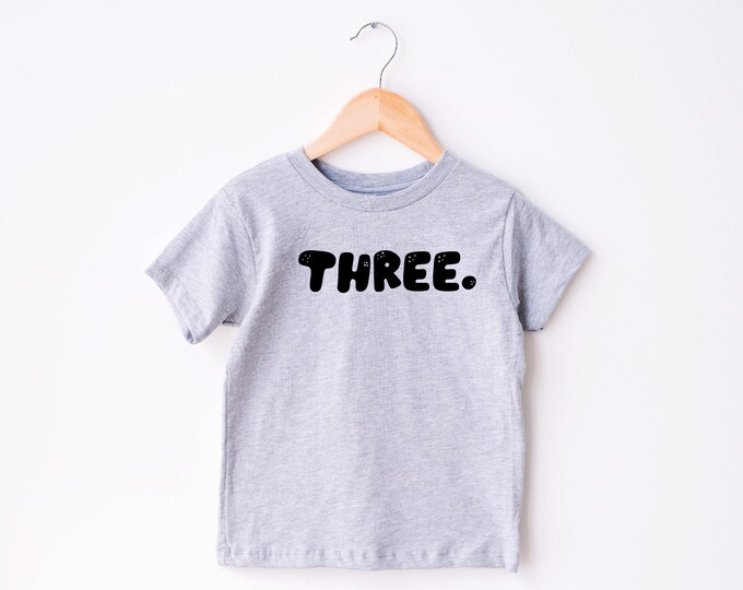 3rd Birthday Shirt - Threenager Toddler Shirt - Third Birthday Toddler Tee #5097