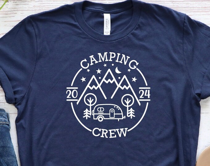 Camping Crew 2024 Family Shirt, Happy Camper Shirt, Camping Buddie, Hiking Gift Shirt, Unisex Clothing, Nature Lover Gift, Adventure Shirt