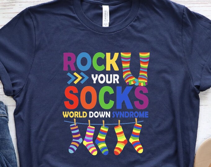 Rock Your Socks World Down Syndrome Shirt, Down Syndrome Shirt, Down Syndrome Awareness Shirt, Gift For Special Kids, Trisomy 21 Shirt