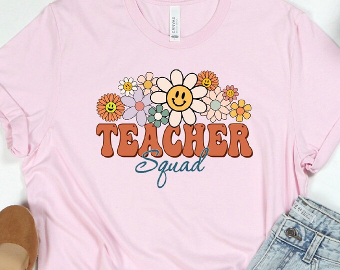 Teacher Squad Shirt, Home Schooling Tee, Teacher Team Shirt, Teacher TShirt, Computer Teacher Shirt, Teaching T Shirt, School Teacher Tee