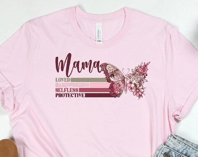 Floral Mama Shirt, Mother's Day Shirt, Mom Heart Shirt, Cute Mom Shirt, Gift For Mom, Perfect Gift for Mom, Mom T-Shirts, Gift For Wife