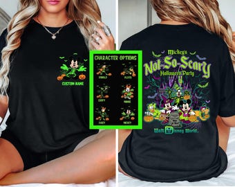 Disney Halloween Shirt, Mickey's Not So Scary Party, Skeleton Characters