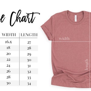 May include: Size chart for a t-shirt with measurements in inches for width and length. Sizes include XS, S, M, L, XL, 2XL, 3XL, and 4XL.