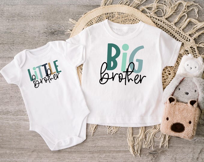 Big Brother Little Brother Shirts, Matching Brother Shirts, Big Brother Announcement Shirts, Big Middle Little Boys Shirts, New Brother Gift