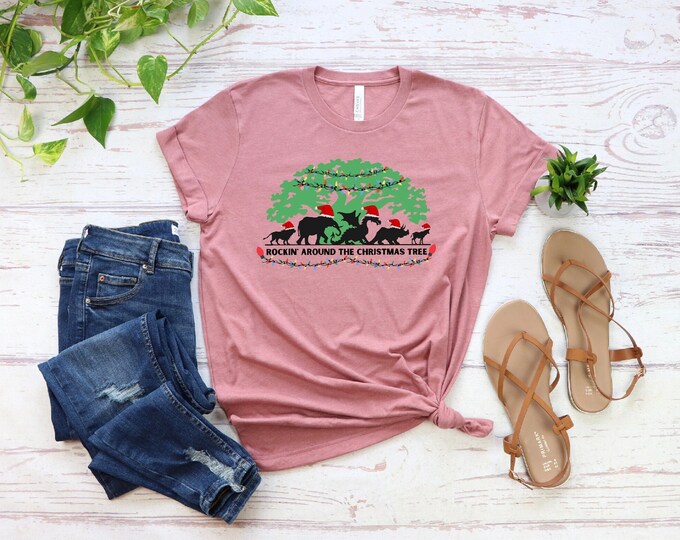 Rocking Around The Christmas Tree Shirt, Christmas Shirt, Christmas Animals Shirt, Merry Christmas,Matching Family Shirt, Dragon Shirt