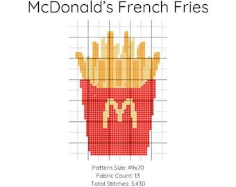 Golden 'Pommes Stickvorlage Stickvorlage Stickbild Stickdatei Stickvorlage Stickbild Nadelspitze Sticker