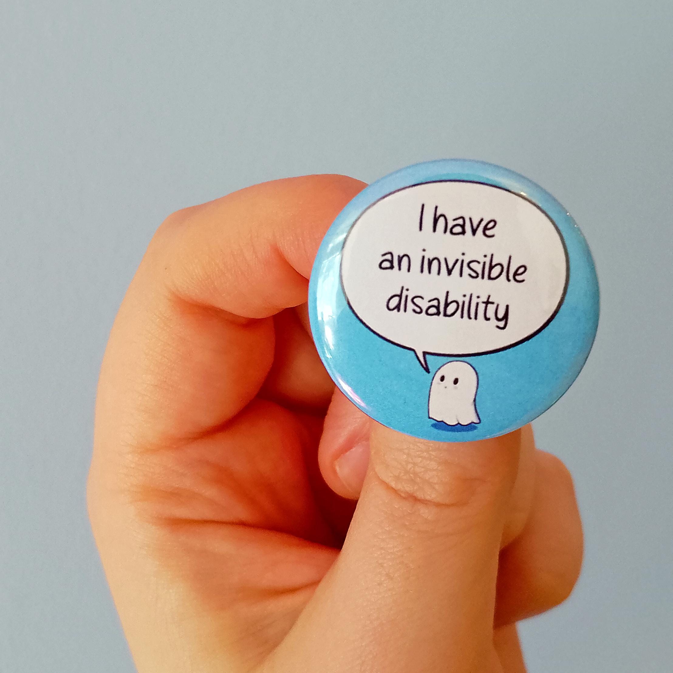 Invisible Disability Ghost Badge | Hidden Disabilities - Autism, ADHD ...