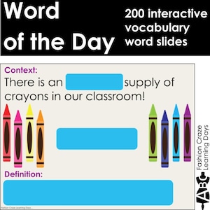 Word of the Day - 200 Vocabulary Words with Definitions and Context Sentences
