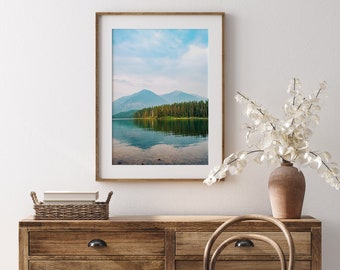 Holland Lake Montana Photography, Montana Landscape Art, Cabin Decor, Landscape Print, Montana Home Decor, Mountain Wall Art Printable