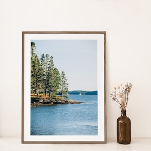 Nautical Photography Wall Art, Maine Coast Photo Printable, Beach House Decor, Maine Landscape Art, Photography Digital Download
