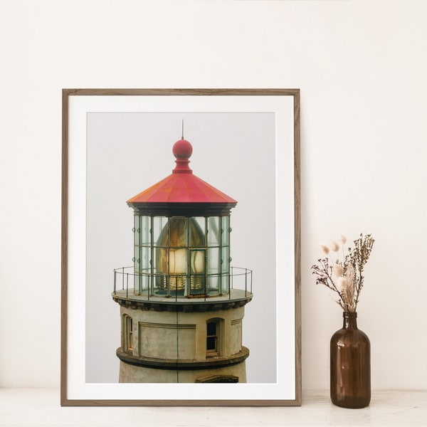 Heceta Head Lighthouse Photography Wall Art, Oregon Coast Lighthouse Landscape Art, Landscape Print, Beach House Decor, Nautical Photo Print