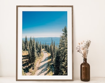 Whitefish Montana Photography, Montana Printable Wall Art, Cabin Decor, Landscape Art, Woodsy Mountains, Home Decor, Digital Download