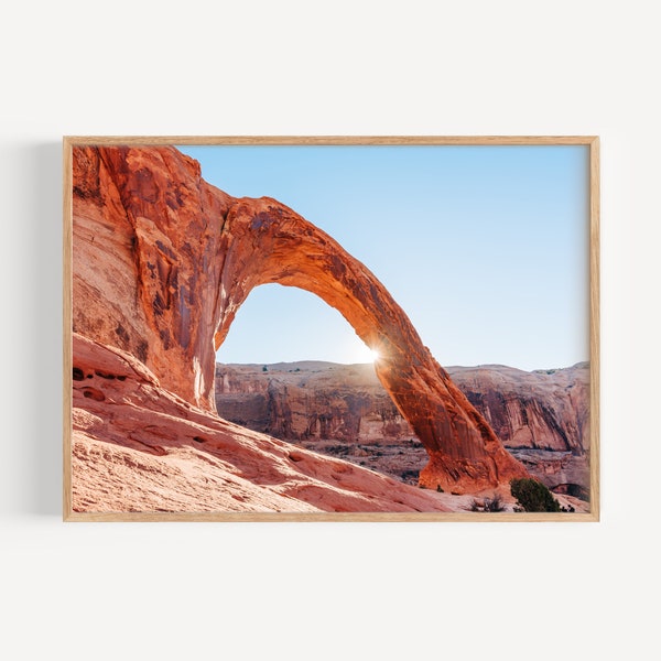 Utah Arches National Park Wall Art, Moab Landscape Art, Corona Arch Utah Photograph, Landscape Print, Home Decor, Photography Printable