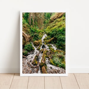 Oregon Waterfall Home Decor, Waterfall Landscape Art, Oregon Photography, Landscape Print, Cabin Decor, Serene Photographs, Digital Download