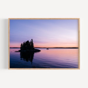 Coastal Sunset Maine Wall Art, Coastal Landscape Art, Maine Photography, Home Decor, Beach House Printable, Digital Download, Nautical