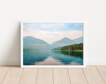 Holland Lake Montana Photography, Montana Landscape Art, Cabin Decor, Landscape Print, Montana Home Decor, Mountain Wall Art Printable