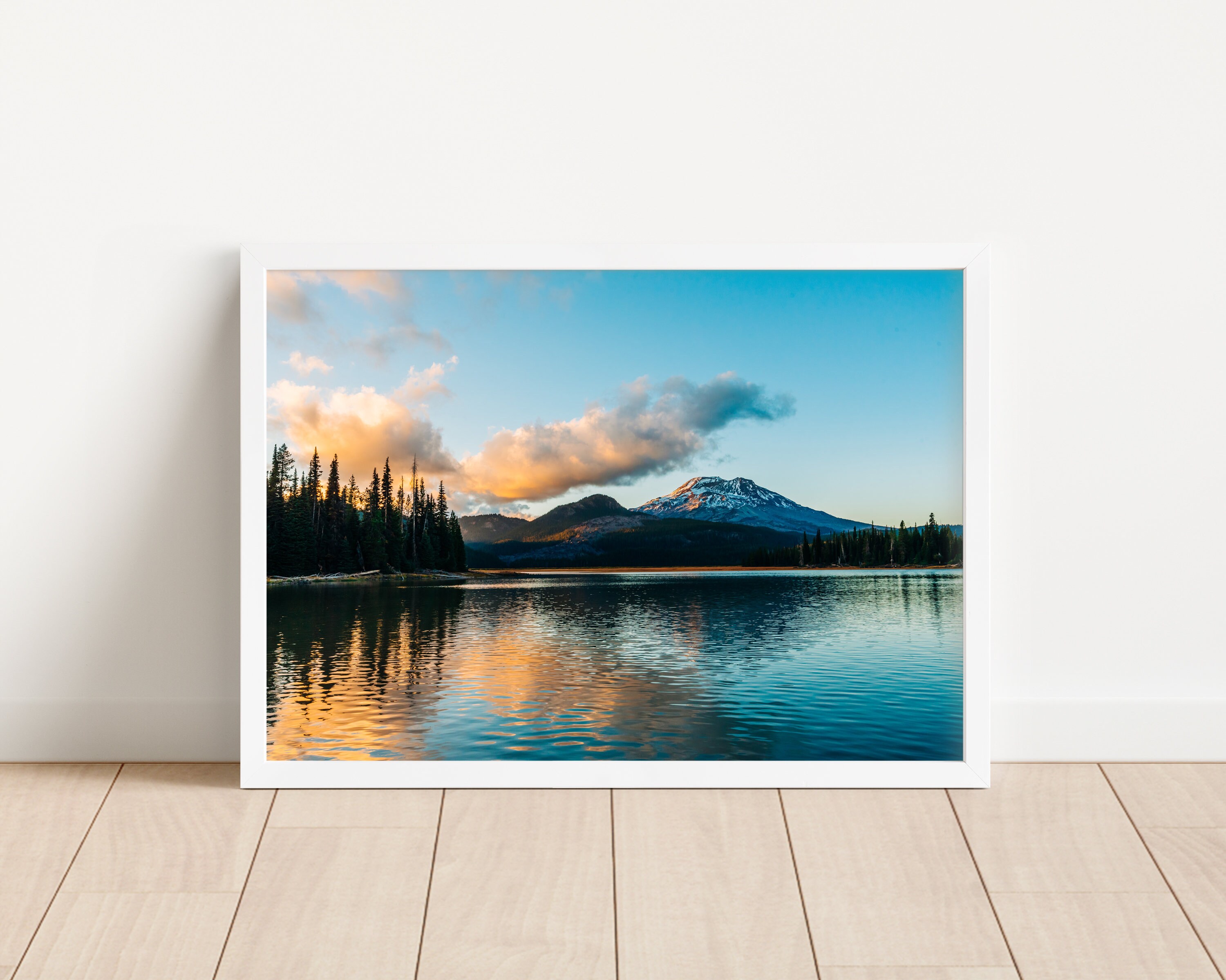 Oregon Sparks Lake Wall Art Mountain Landscape Art Bend Etsy