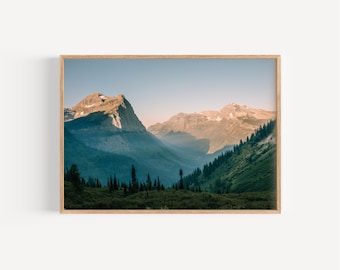 Glacier National Park Wall Art, Montana Landscape Art, Glacier National Park Photograph, Landscape Print, Montana Mountains Print, Mountain