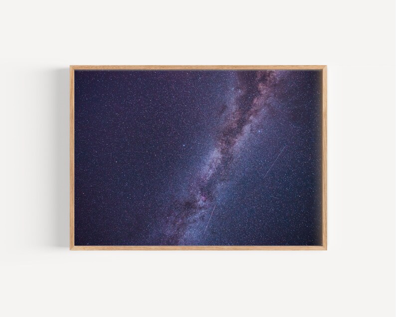 Milky Way Wall Art, Night Sky Landscape Art, Astrophotography, Home