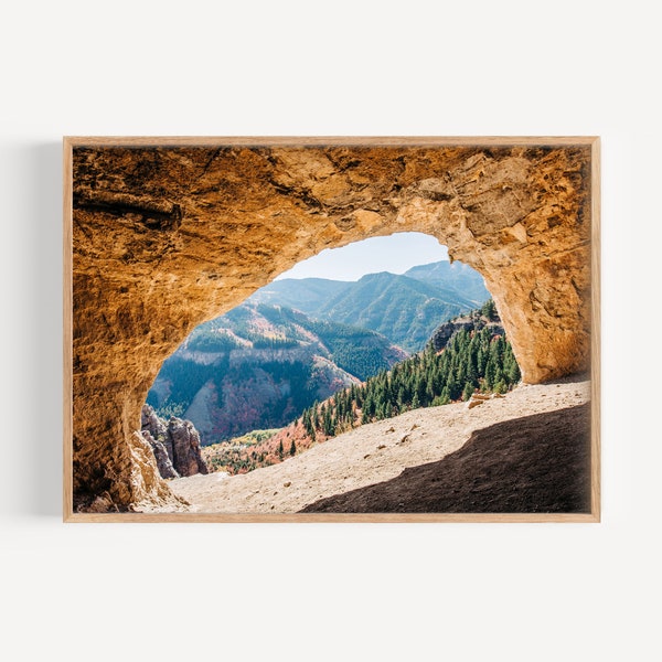 Logan Utah Wind Caves Autumn, Photography Wall Art, Wasatch Mountains Landscape Art, Home Decor Printable, Fall Cabin Wall Decor, Provo