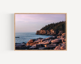 Acadia National Park Maine Wall Art, Coastal Landscape Art, Maine Landscape Print, Beach House Decor, Digital Download