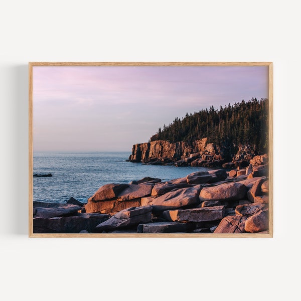 Acadia National Park Maine Wall Art, Coastal Landscape Art, Maine Landscape Print, Beach House Decor, Digital Download