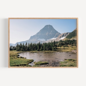 Glacier National Park Photography Wall Art, Montana Landscape Art, Home Decor, Montana Mountains Print, Digital Download, Cabin Decor
