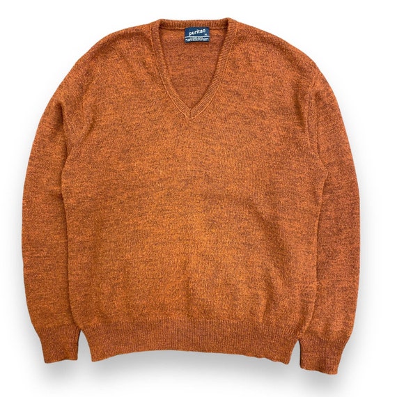 VTG Puritan "Lamblend" Burnt Orange Sweater - Size