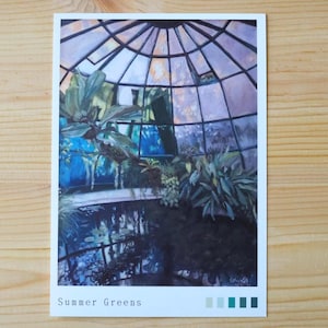 A5 Fine Art Postcard - Letnia zieleń - Wydruk oryginalnego obrazu olejnego
