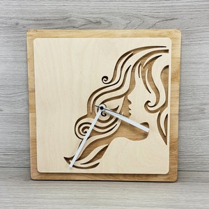 Contemporary Minimalist Wall Clock - Home Décor - Digital Art - CNC File - Laser File - Digital Download
