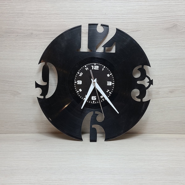 Vinyl Record Wall Clock |SVG DXF File | Wall Décor | Digital Art | CNC File | Laser File | Digital Download