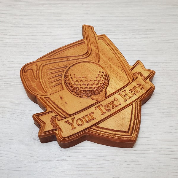 Digital Golf Trophy Plaque Design - CNC/Laser Machine File