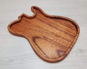 Guitar Shaped Catch All Tray Design File for CNC and Laser Cutting - SVG, DXF - Diy Storage Solution Digital Download