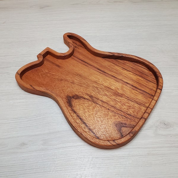 Guitar Shaped Catch All Tray Design File for CNC and Laser Cutting - SVG, DXF - Diy Storage Solution Digital Download