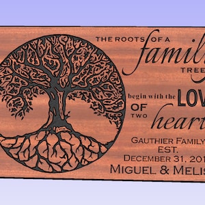 DIY Tree of Life Family Sign - Wall Decor CNC & Laser File Digital Download