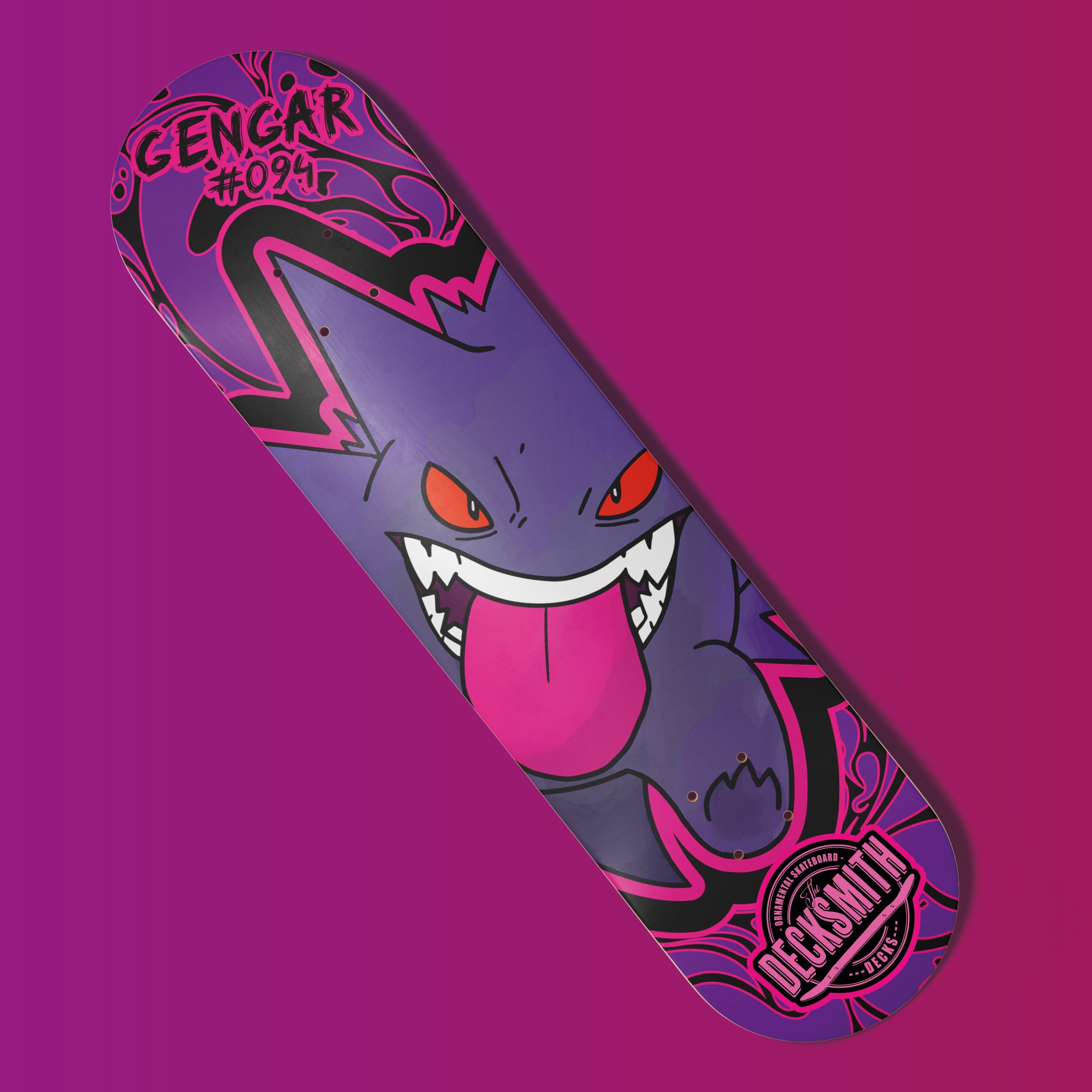 Ornamental Skate Deck Pokémon Gengar Aesthetic Wall Decor Modern Wall
