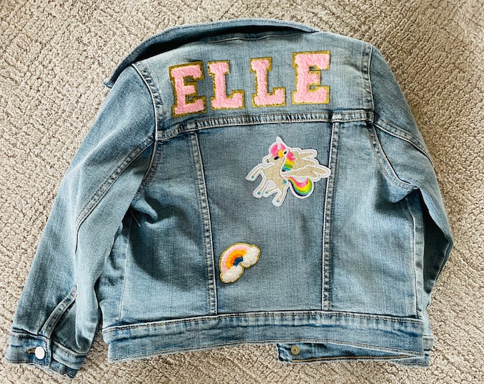 Personalized Denim Jacket Toddler, Custom Jean Jacket Girl, Customized