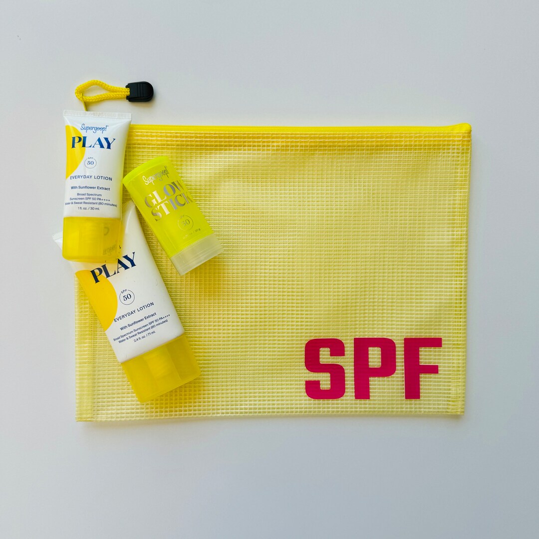 SPF Sunscreen Pool Bag, Zipper Pouch, Water Resistant, Bachelorette ...
