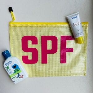 SPF Sonnencreme Pool Tasche, Reißverschluss Beutel, wasserfest, Bachelorette Geschenk, Strandtasche, Geschenk für Mama
