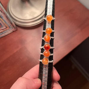 Carnelian wire rings