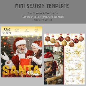 Photography Mini Sessions | Photography Mini Session Template Canva | Santa Mini Sessions