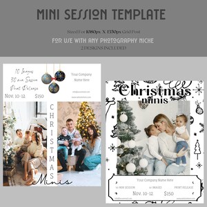 Photography Mini Sessions | Photography Mini Session Template Canva | Christmas Mini Sessions