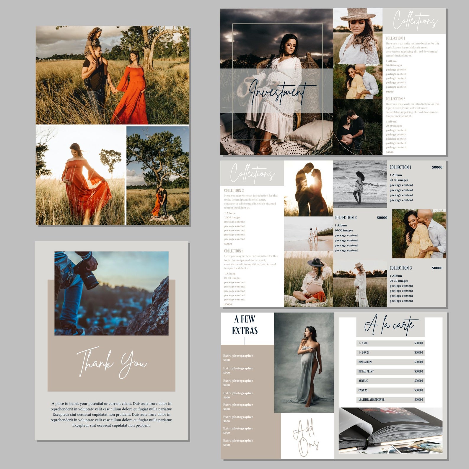 Maternity Photography Investment Guide Canva Template Maternity