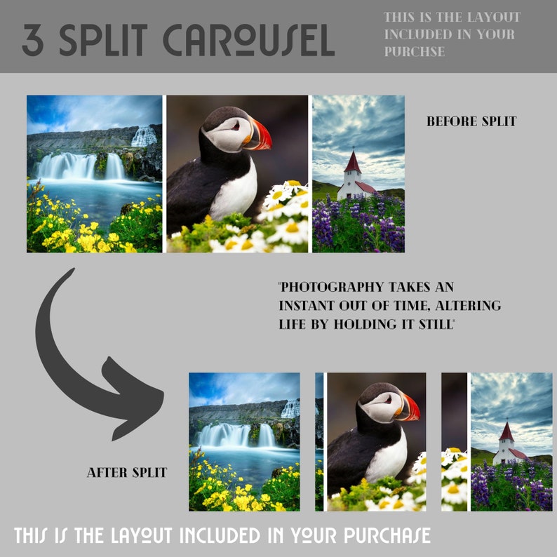 Carousel Instagram Template | Instagram Carousel Template Photography ...