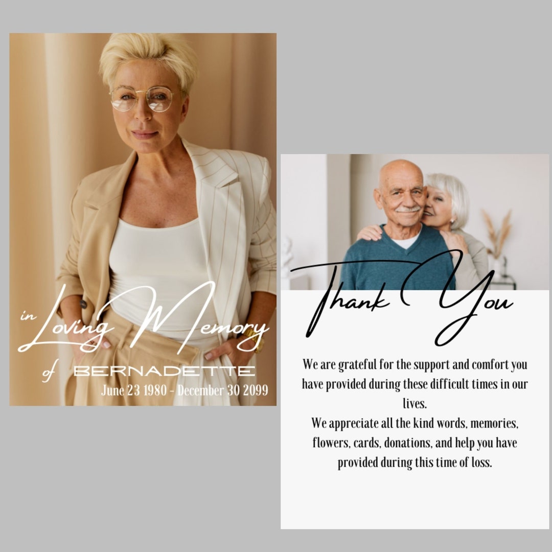 Bereavement Card Design Thank You Cards Template Printable Thank You