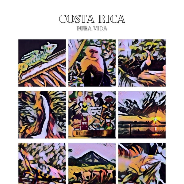 Costa Rica print - Costa Rica poster - Costa Rica Nature - Costa Rica Wildlife - Pura Vida - Pura Vida print - Pura Vida poster