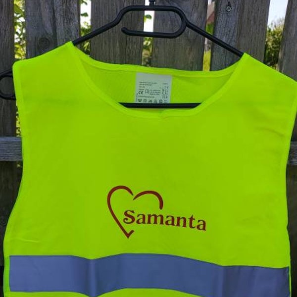 Safety vest children personalized