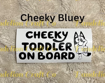Cheeky Toddler Bluey car decal