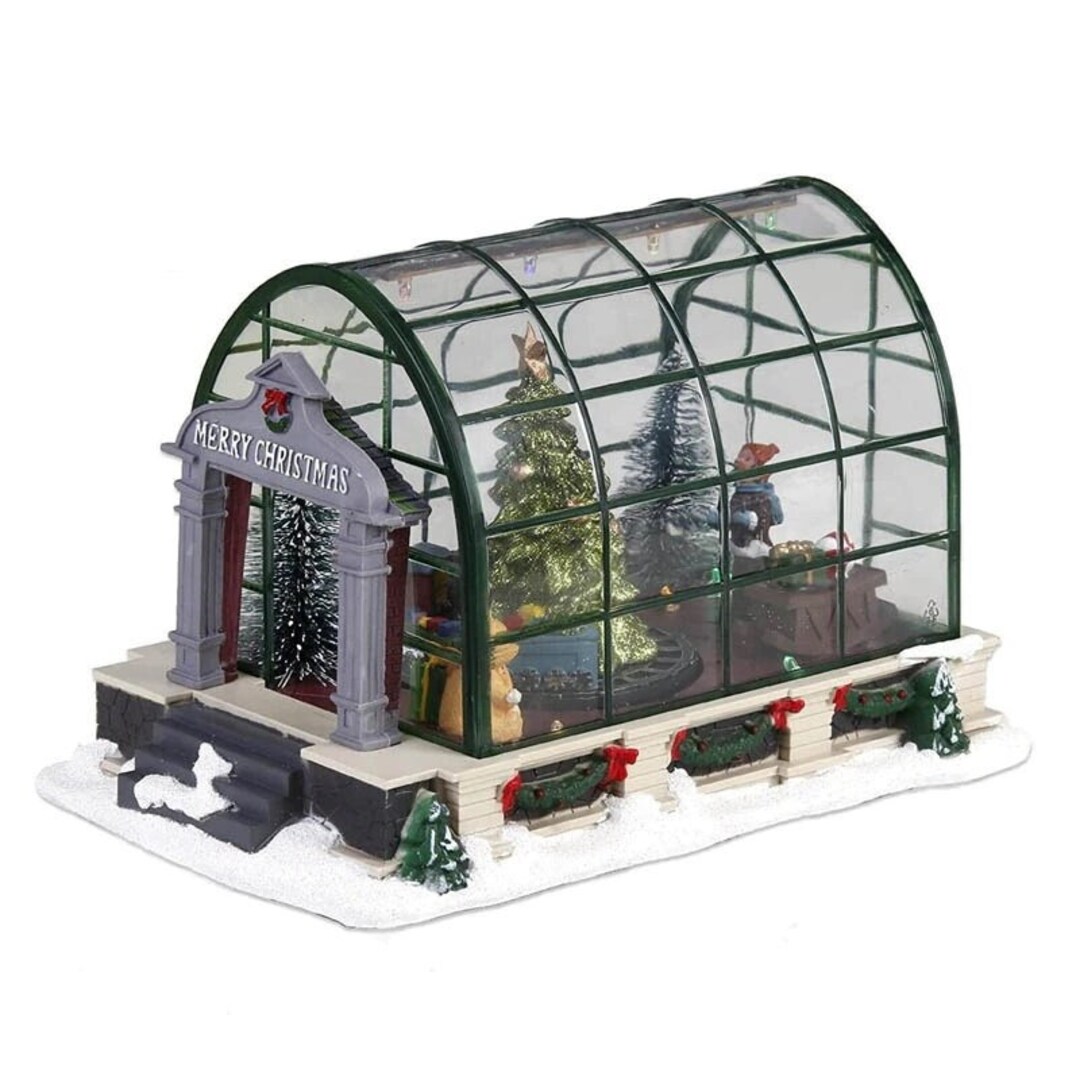 Animated Lighted Christmas Greenhouse Musical Theatre Gifts Etsy