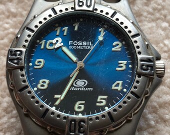 Fossil Blue Watches - Etsy Singapore